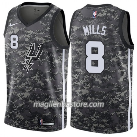 Maglia NBA San Antonio Spurs Patty Mills 8 Nike City Edition Nero Swingman - Uomo